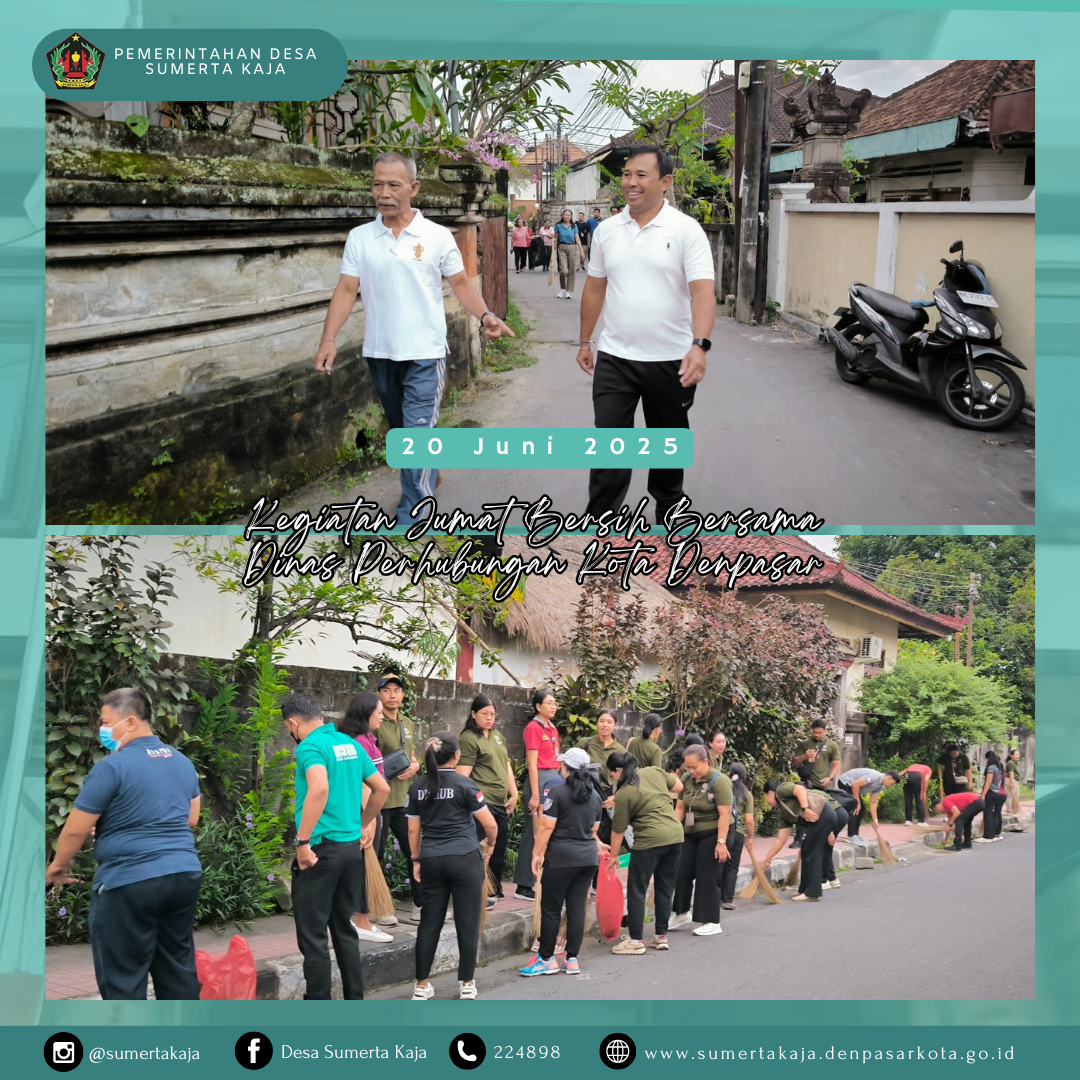 KEGIATAN JUMAT BERSIH BERSAMA DINAS PERHUBUNGAN KOTA DENPASAR