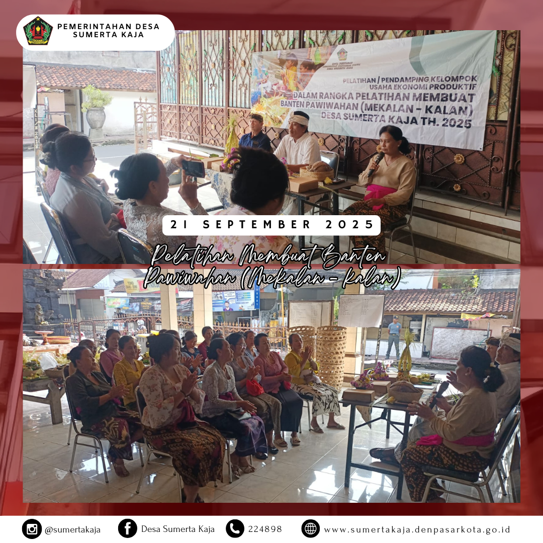 Pelatihan Membuat Banten Pawiwahan (Mekalan - kalan)