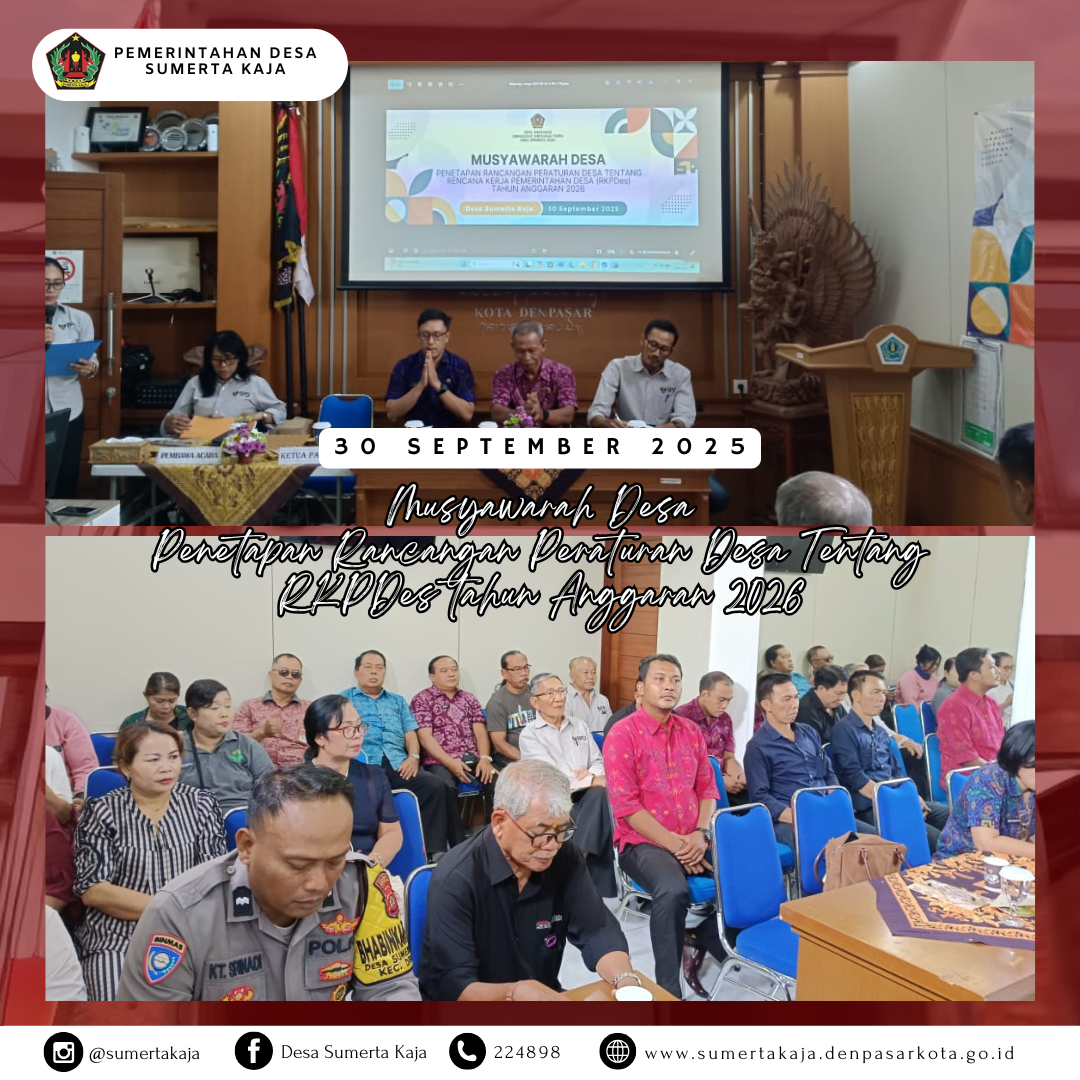 MUSYAWARAH DESA TENTANG PENETAPAN (RKPDES) TAHUN ANGGARAN 2026