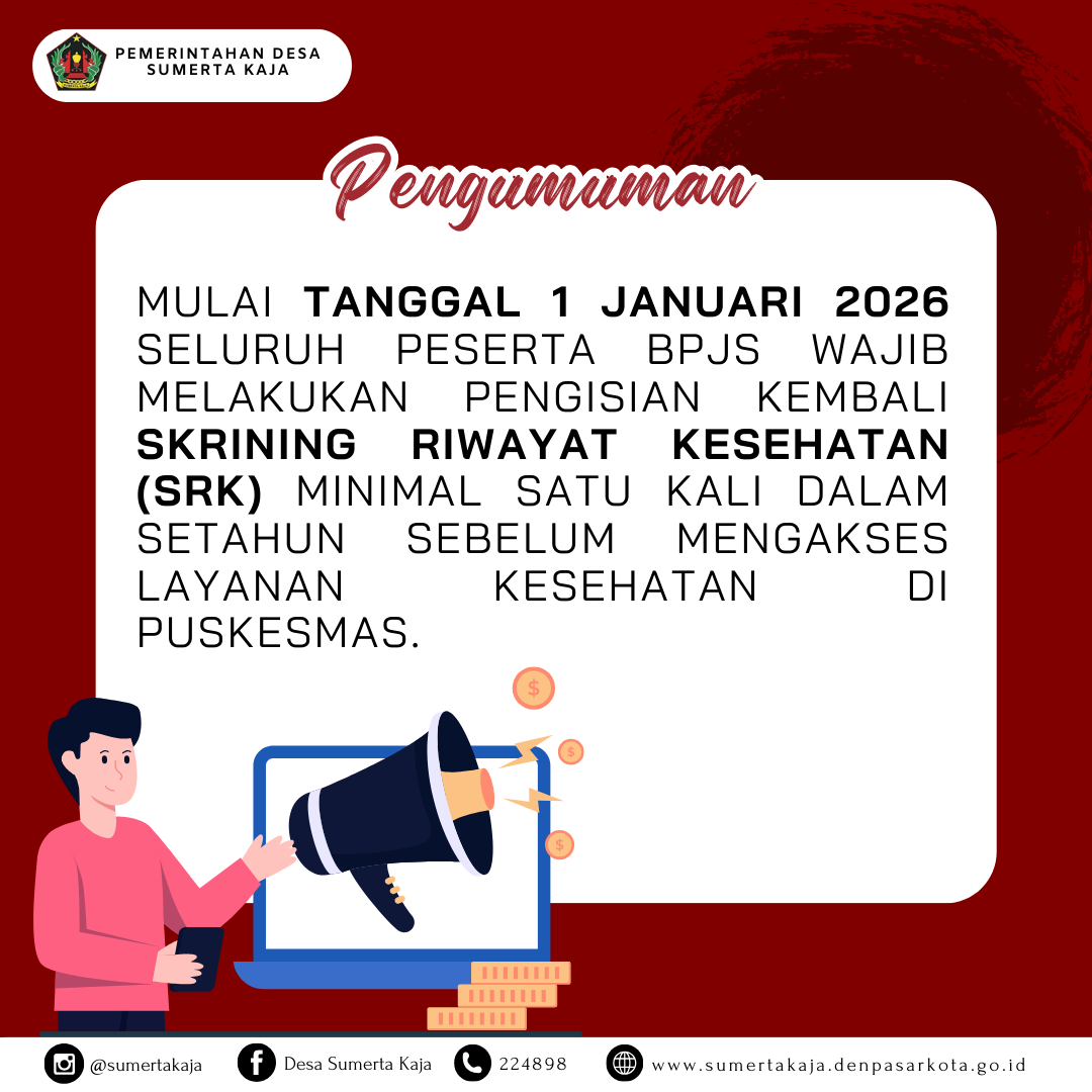 peserta BPJS wajib melakukan pengisian kembali Skrining Riwayat Kesehatan (SRK)